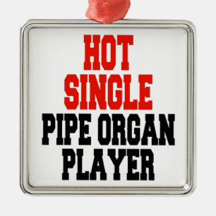 Hett - Single Pipe Organ Player Julgransprydnad Metall
