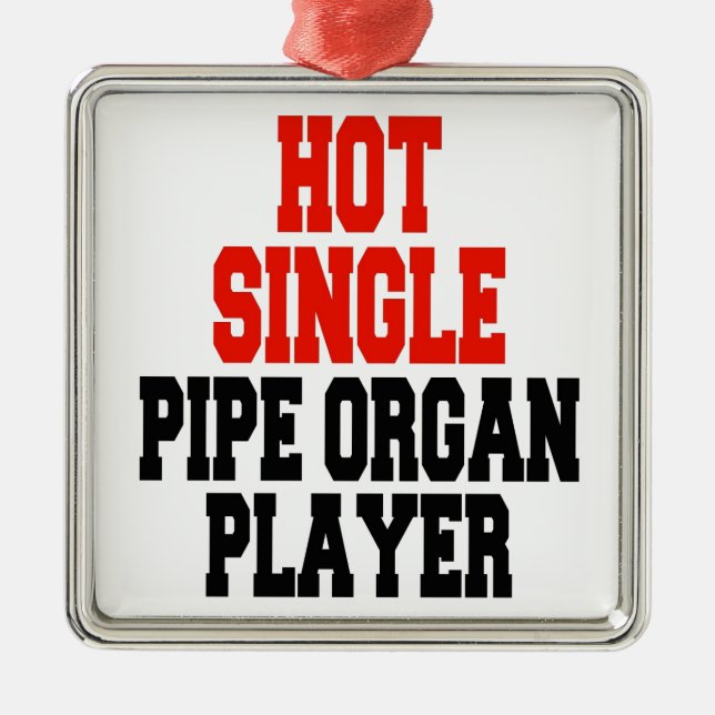 Hett - Single Pipe Organ Player Julgransprydnad Metall (Framsidan)
