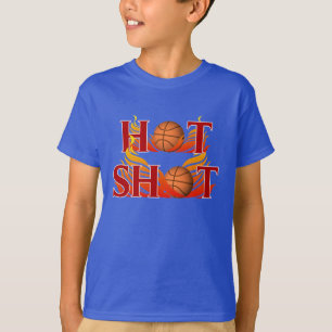 Hett skjuten basketskjorta t-shirt