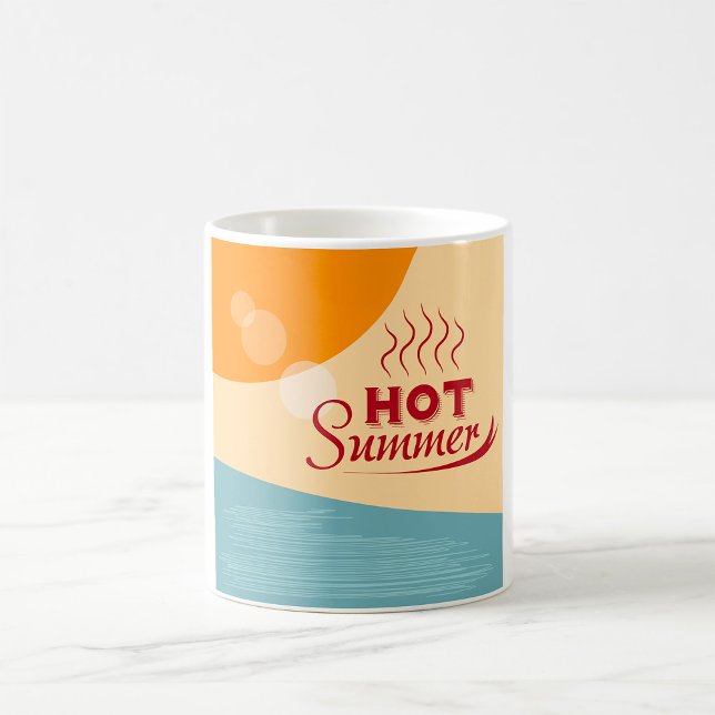 Hett sommar vintage retro vibbar kaffemugg (Skapare uppladdad)