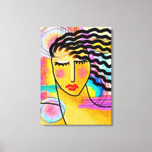 Hett Sommardag Abstrakt Digital Painting Canvastryck