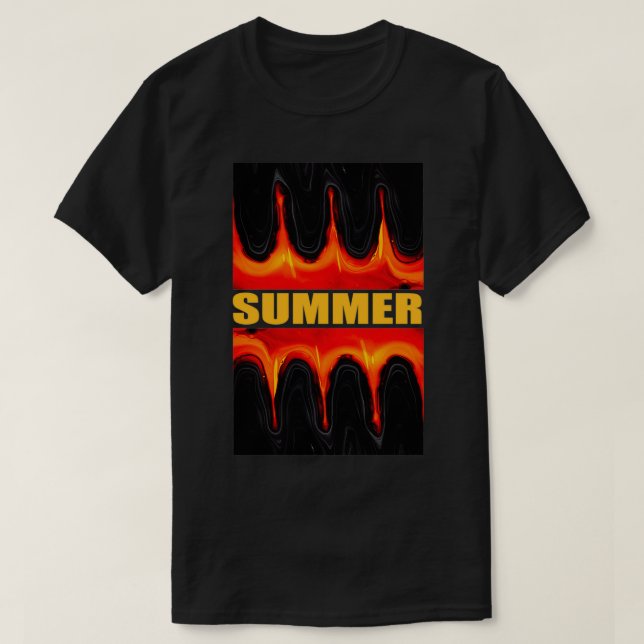 Hett Sommarkatter T Shirt (Design framsida)
