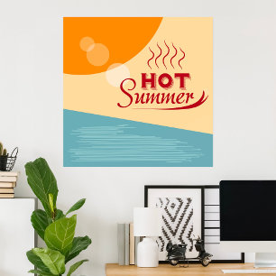 Hett, sommartid poster