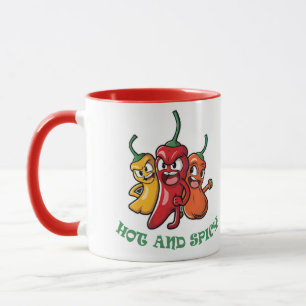 Hett Spicy Chili Peppers Mugg