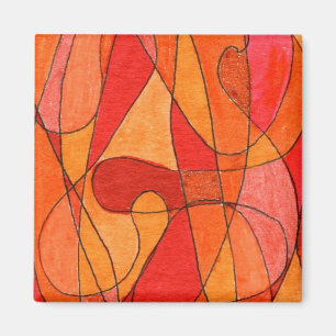 "Hett Spot" Abstrakt Art Magnet