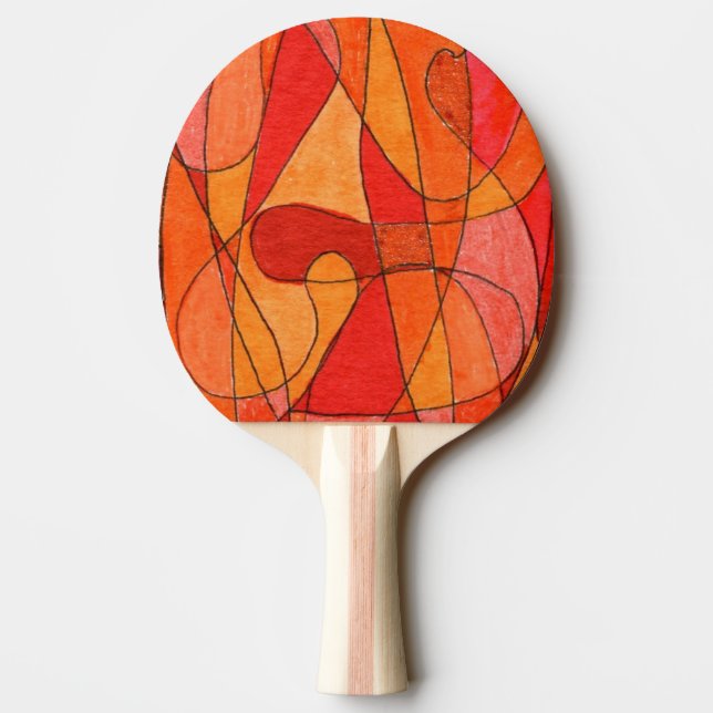 "Hett Spot" Abstrakt Ping Pong Paddle Pingisracket (Baksidan)