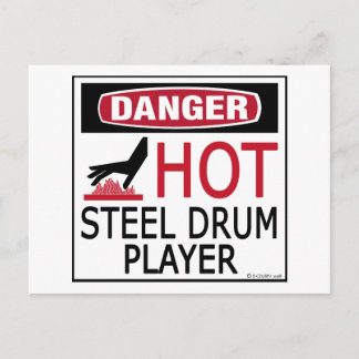 Hett Steel Drum Player Vykort