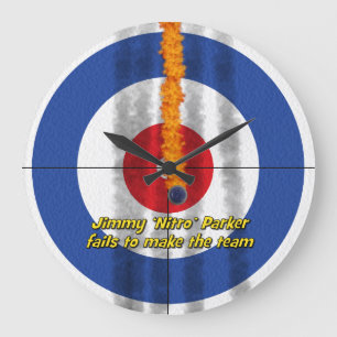 Hett Sten 'Nitro' Curler's Clock - Blue Stor Klocka