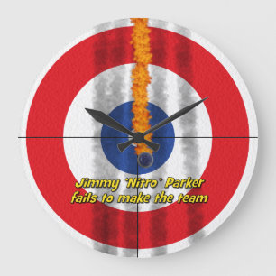 Hett Sten 'Nitro' Curler's Clock - Red Stor Klocka