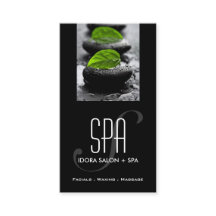 Hett Stones Spa och Massage Business Card-mall