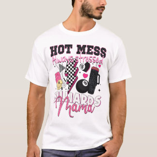 Hett  Stressade alltid Billiards Mamma Mor T Shirt