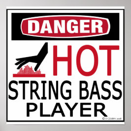 Hett String Bass Player Poster