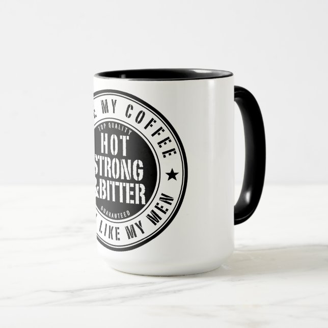 Hett Strong och Bitter Manar Coffee Mugg (Framsida höger)