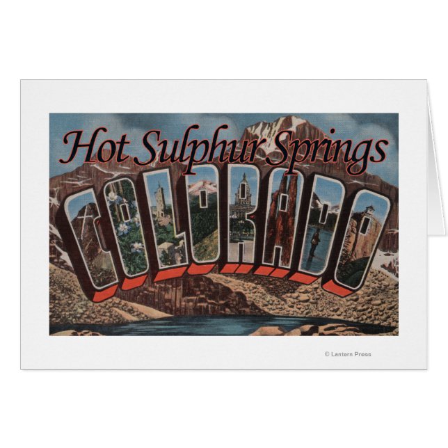Hett Sulfur Vår, Colorado Hälsningskort (Framsidan Horizontal)
