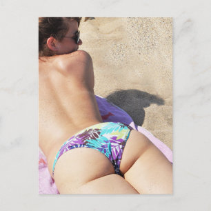 Hett Summer Bikini Beach-foto Vykort
