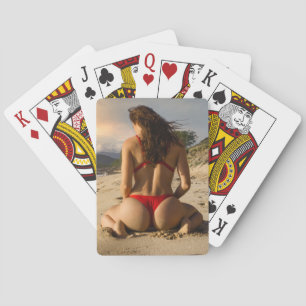 Hett Summer Bikini Flickfoto  Casinokort