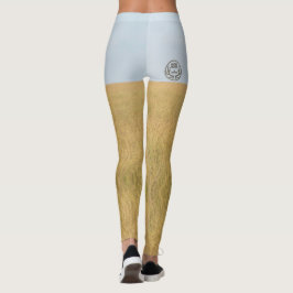 Hett Summer Blå himmel Savanna Grass Leggings