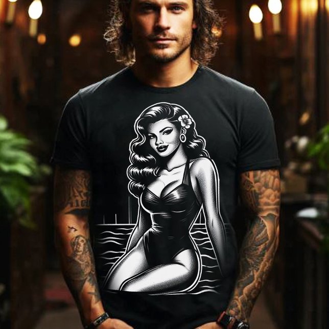 Hett Swimdress Pin-up T Shirt (Skapare uppladdad)