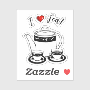 Hett Tea Month Klistermärken