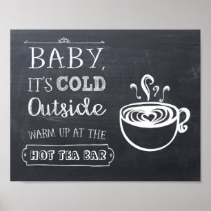 Hett Tea Pub-tecken Poster