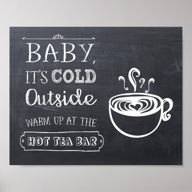 Hett Tea Pub-tecken Poster (Framsidan)
