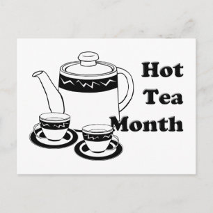 Hett Tea - Tea Pot och Tea Kopp Vykort