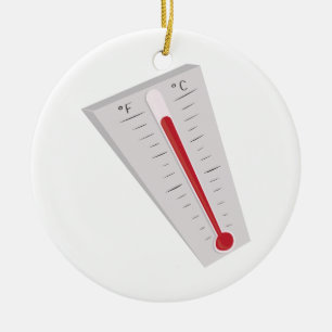 Hett termometer julgransprydnad keramik