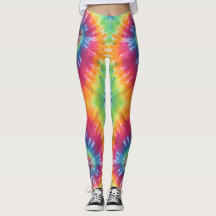 Hett Tie Dye Rainbow Swirl Leggings