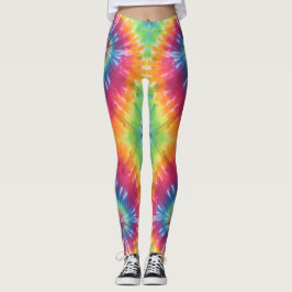 Hett Tie Dye Rainbow Swirl Leggings