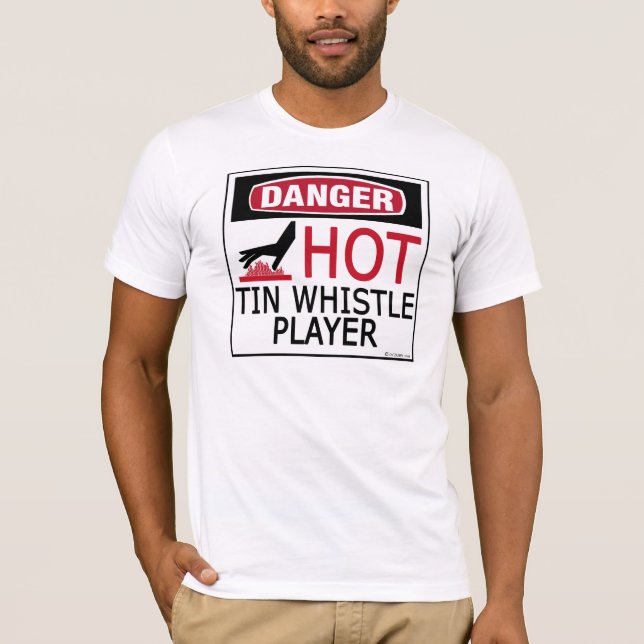 Hett Tin Whistle Player T Shirt (Framsida)