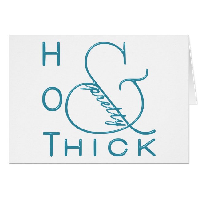 Hett tjockt och Söt Hälsningskort (Framsidan Horizontal)