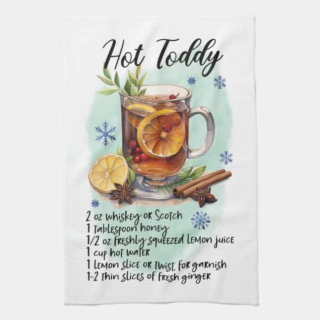 Hett Toddy Recipe-kokning nödvändig Kökshandduk (Vertikal)