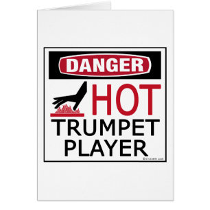 Hett Trumpet Player Hälsningskort