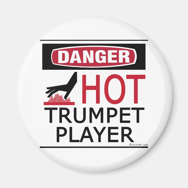 Hett Trumpet Player Magnet (Framsidan)