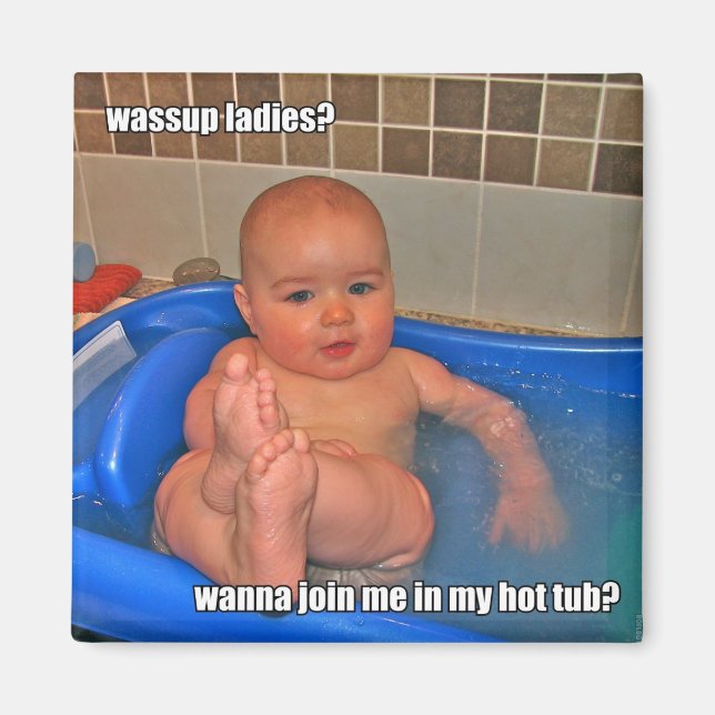 Hett Tub Baby Magnet (Framsidan)