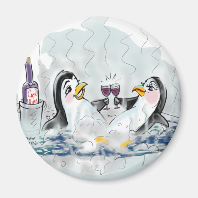 Hett Tub Penguins! Magnet (Framsidan)