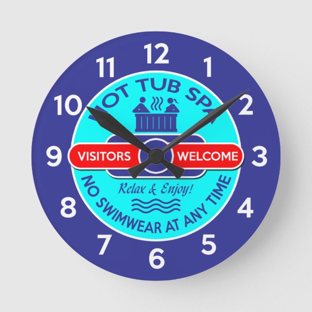 Hett Tub Spa - Inga badbyxor Rund Klocka (Framsida)
