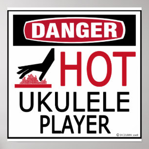 Hett Ukulele Player Poster