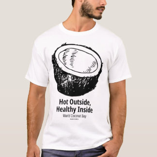 Hett utanför friskt inre ljus t shirt