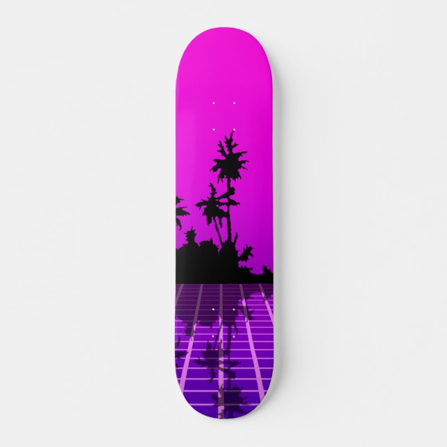 Hett Vaporwave tropical 7 3/4-tums Skateboard Deck (Framsida)