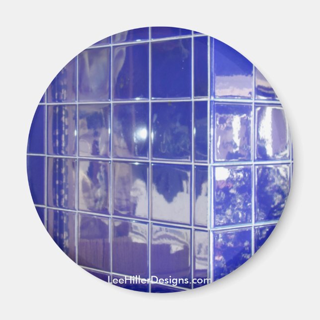 Hett Vår, AR Blue Tile Reflection Gifts Apparatur Magnet (Framsidan)
