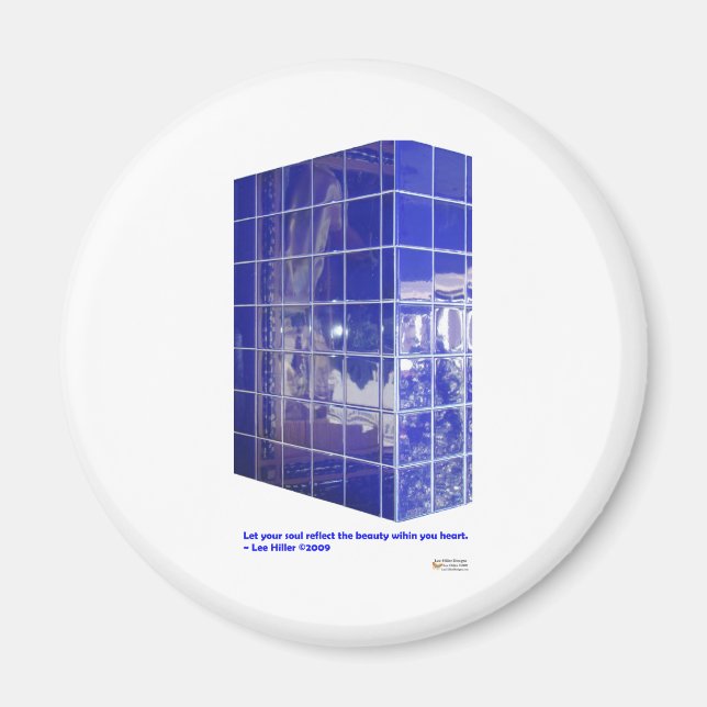 Hett Vår, AR Blue Tile Reflection Gifts Apparatur Magnet (Framsidan)