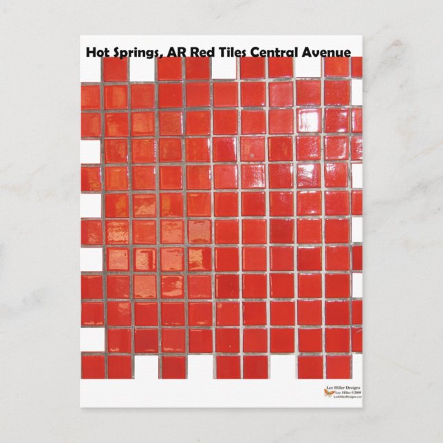 Hett Vår, AR Red Tiles Central Ave-gåvor Vykort (Framsida)