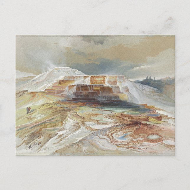 Hett Vår av Gardiners flod, Jellowstone Vykort (Framsida)