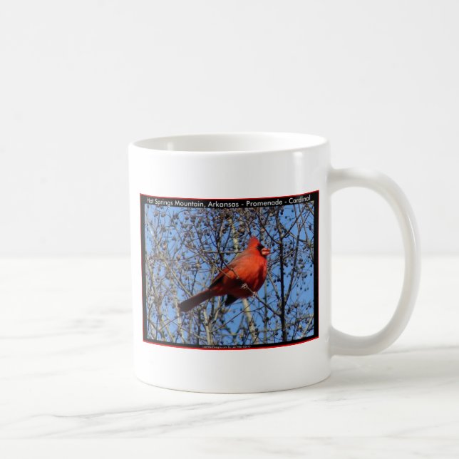 Hett Vår bergsstrandpromenader Kardinalgåvor Kaffemugg (Höger)