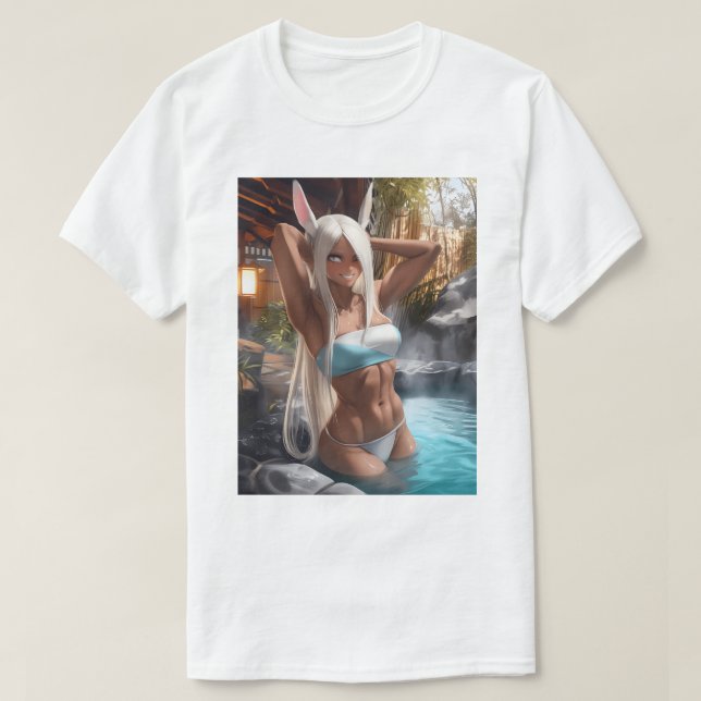 Hett Vår Bunny Girl 100 T Shirt (Design framsida)