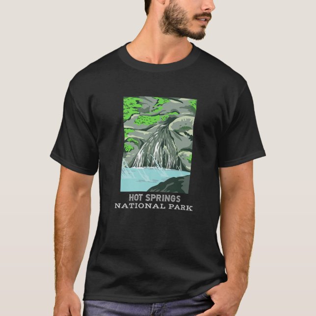 Hett Vår nationalpark Arkansas Camping Hiking T Shirt (Framsida)