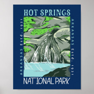 Hett Vår nationalpark Arkansas Distress Poster