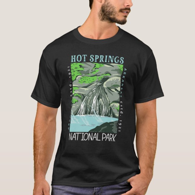 Hett Vår nationalpark Arkansas Distress T Shirt (Framsida)