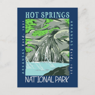 Hett Vår nationalpark Arkansas Distress Vykort